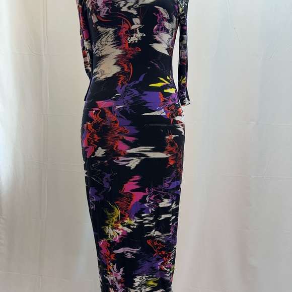 Alice + Olivia Dresses & Skirts - Alice + Olivia Multicolor Abstract Long Sleeve Dress